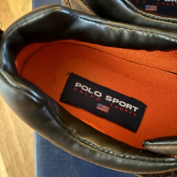 Boys Ralph Lauren Polo Sport, Chocolate Myron EZ Leather Shoe, Size 4 1/2 - Picture 6 of 7